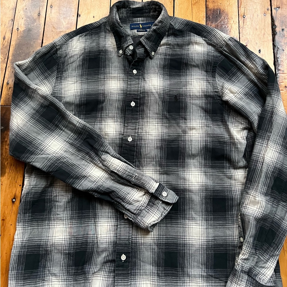 Polo Ralph Lauren Men’s XL Classic Fit Plaid Double Faced Shirt Lined Casual